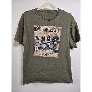 Native American Tee Shirt Mens M American Original Homeland Security Graphic